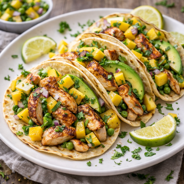 Lire la suite à propos de l’article Tacos poulet, mangue & avocat